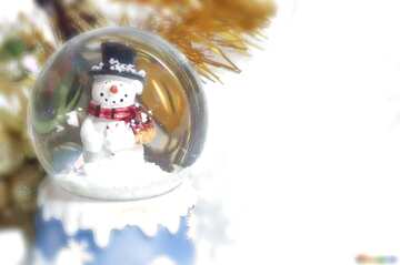 FX №77303 New  year Snowmen in ball