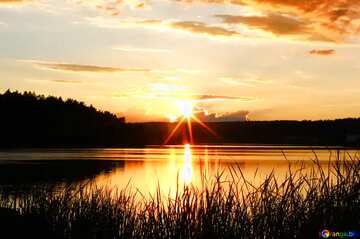 FX №77604 sunset lake landscape 