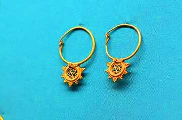FX №77422 vintage gold earrings