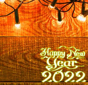 FX №77407 happy new year Garland on wooden wall backdrops