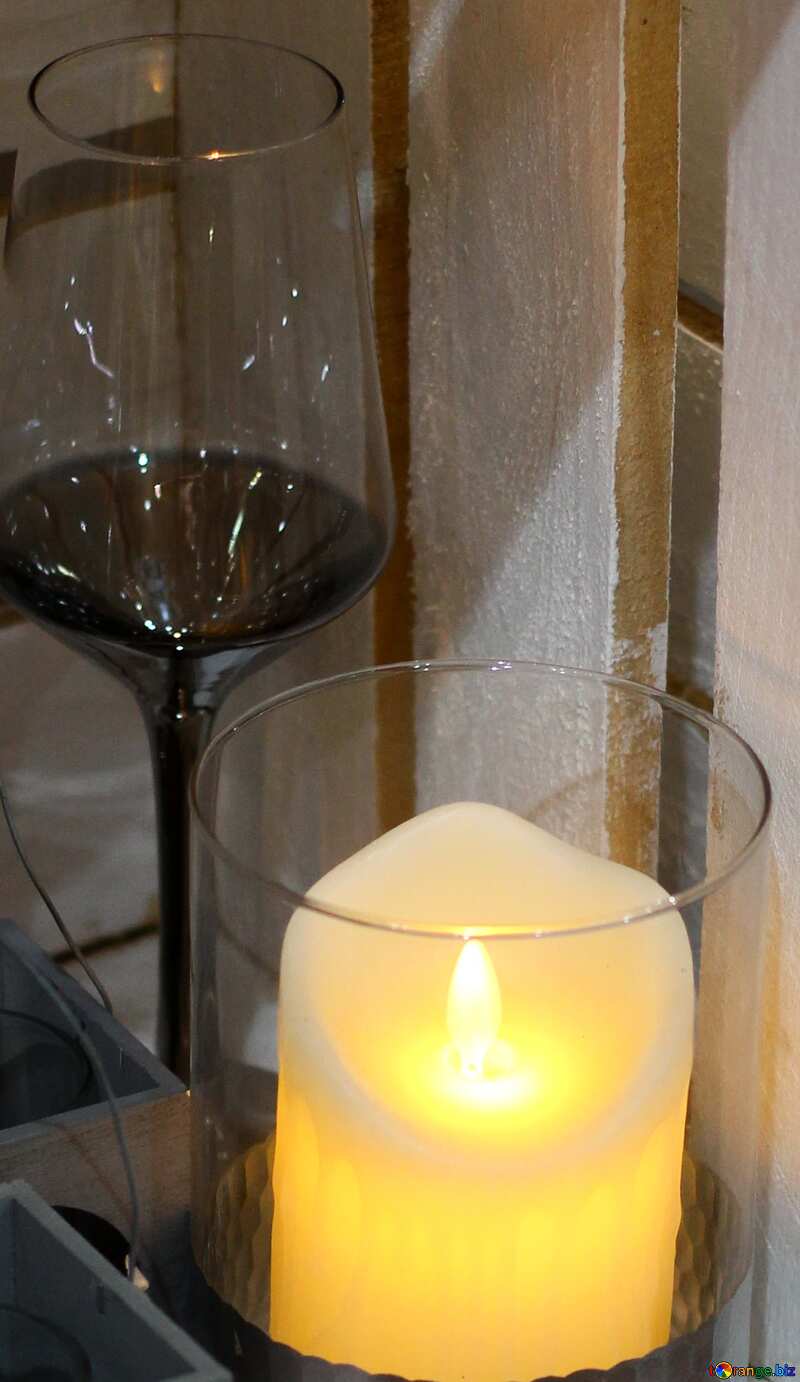 Candles and wine glass №47102