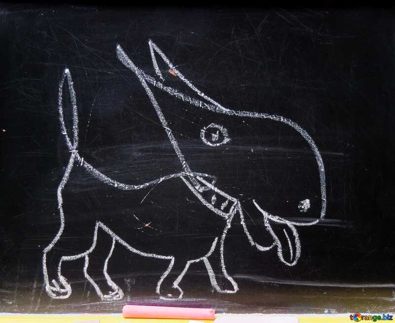 Chalk picture dog №39203