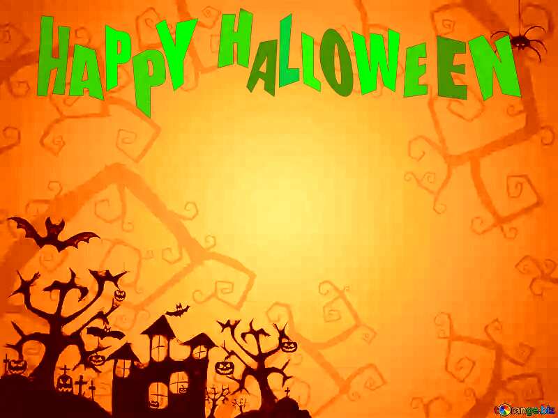 Happy Halloween background card №40594