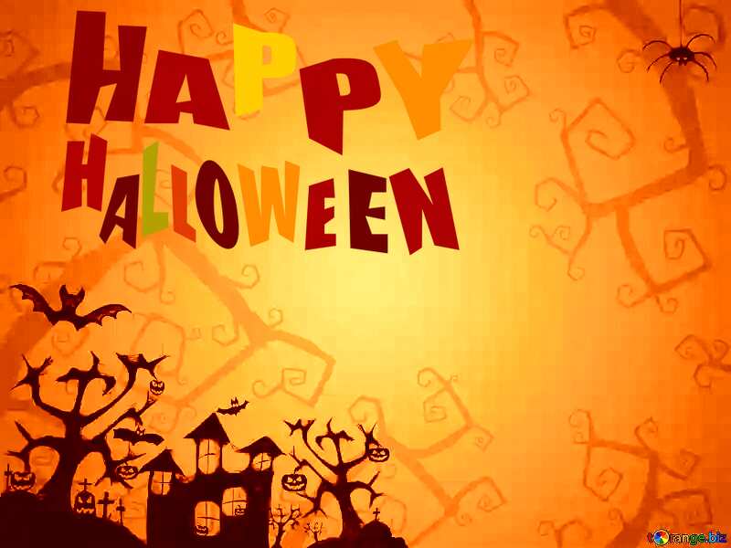 Happy Halloween background cards     №40594