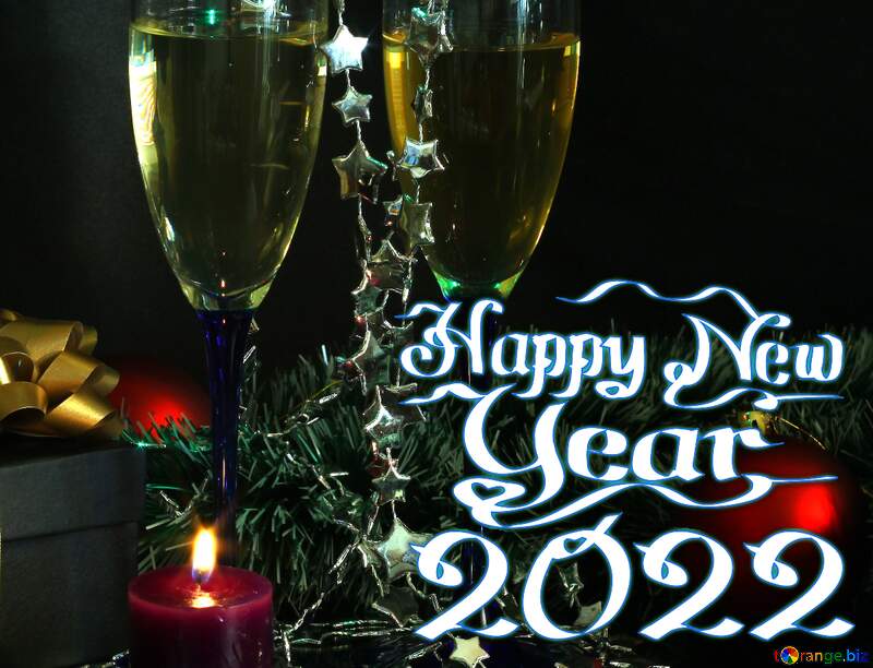 Happy New Year card  with wine №2733