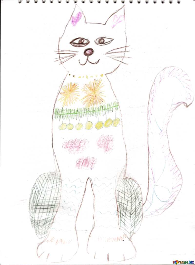 Kids draw cat №49257