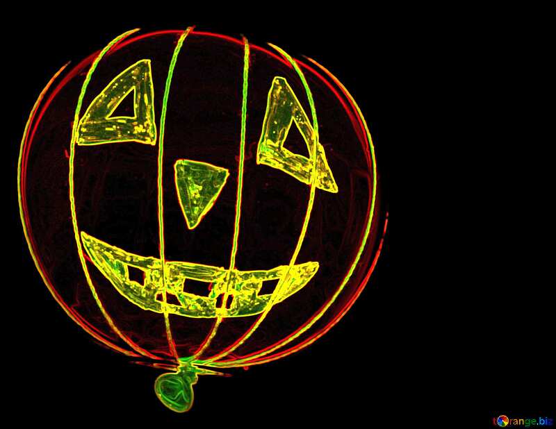 Neon Halloween Pumpkin №33644