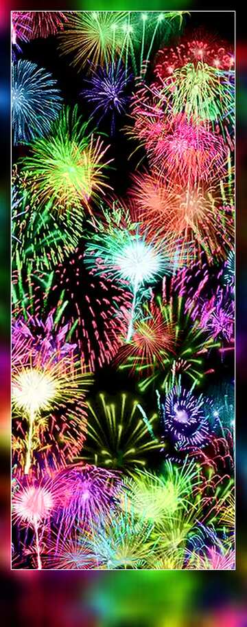 FX №78767 Background fireworks in frame   
