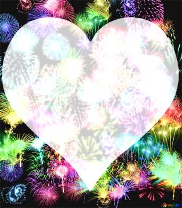FX №78783 Background fireworks  with heart