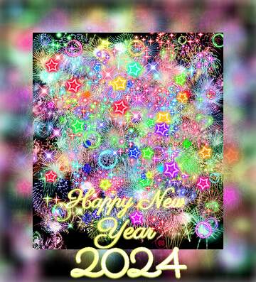 FX №78917 Background of bright elements 2022 happy new year fuzzy border