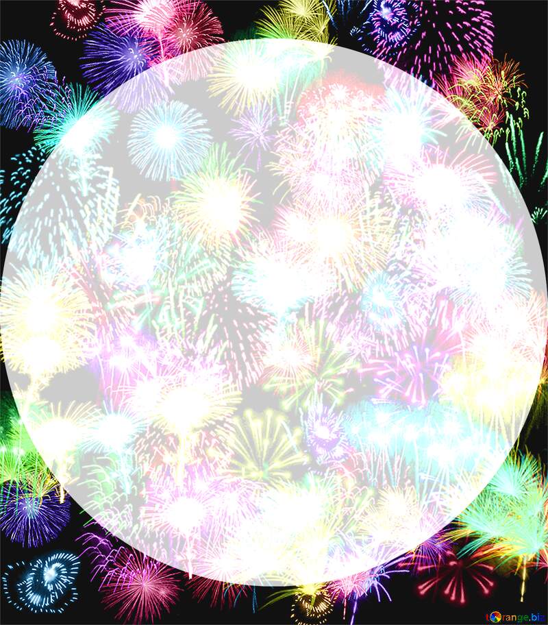 circle background fireworks template №39942