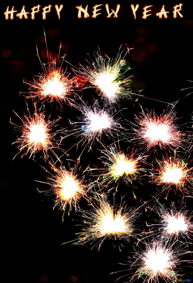 happy new year  Christmas fireworks №25596