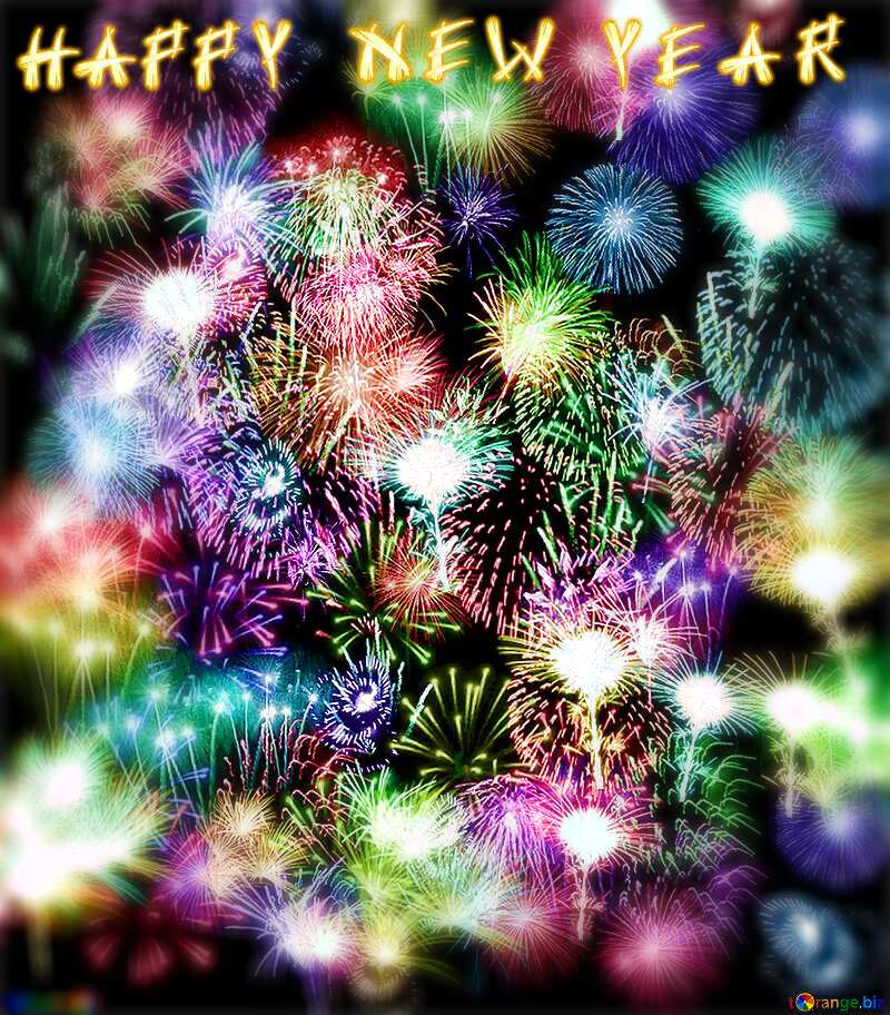 Happy New Year Background lights fireworks №39942