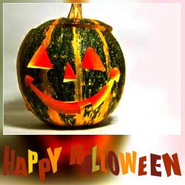 FX №79278 Pumpkin  Lamp happy halloween blank card