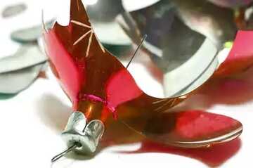 FX №8703 红色 打破 圣诞节 玩具。.