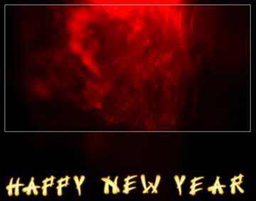 FX №80246 Fiery red happy new year red card blank background