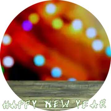FX №81612 happy New Year blurred background circle frame