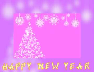 FX №82408 Pink Christmas and new year happy card