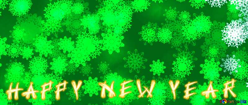 Green background happy  new year №40705