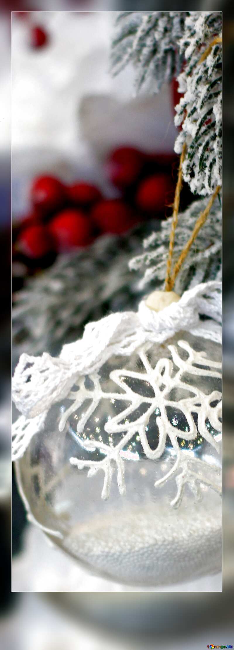 Christmas vertical banner background №47807