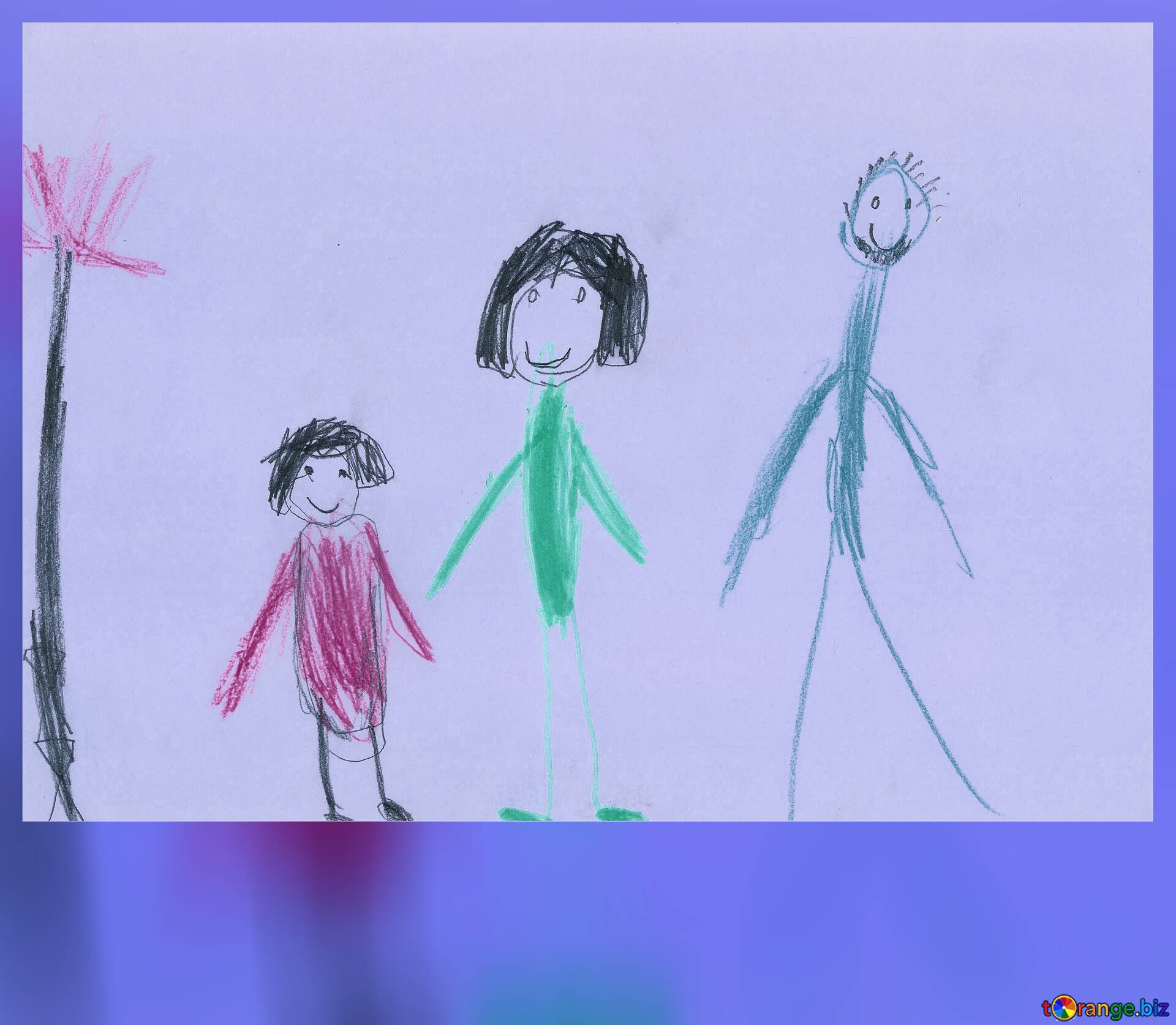 Семья рисунок трехлетнего ребенка