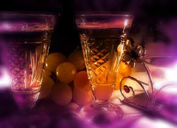 FX №86226 Romantic still life with wine and candles