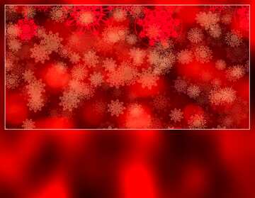 FX №88535 Red Winter background with snowflakes blank red card
