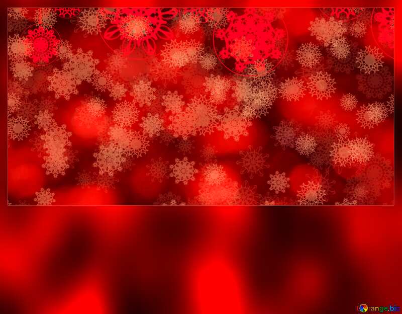 Red Winter background with snowflakes blank red card №40734