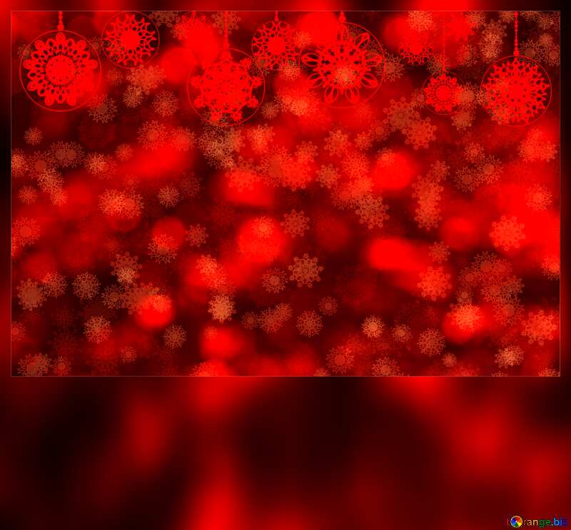 red snowflakes frame №40734