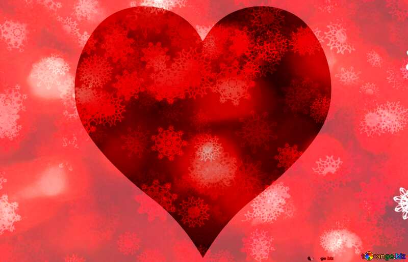  Red love Christmas background №40707