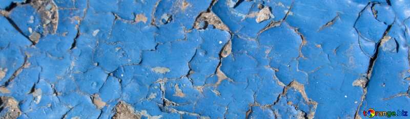 Couverture. De la peinture bleue fissurée et crevassée. №1077