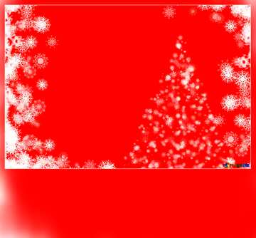 FX №91908 Background red  Christmas clipart tree with snowflakes frame