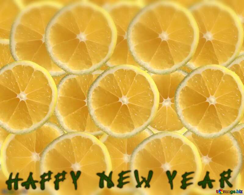 Background lemon happy new year №40848