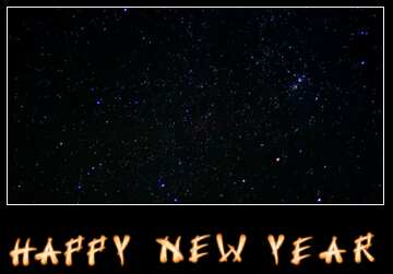 FX №93019 happy new year black sky