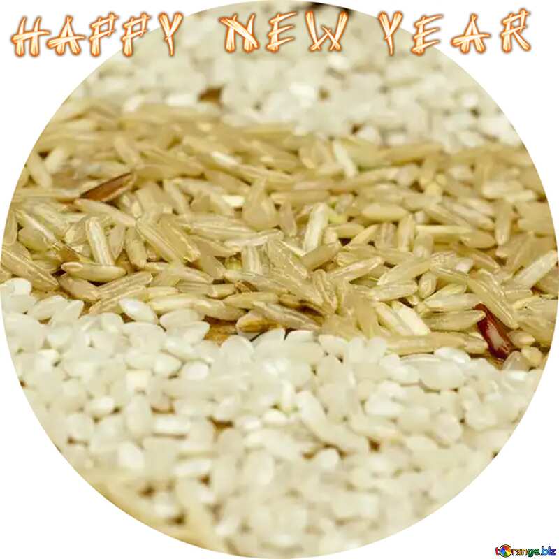  Rice Grain happy new year card №7306