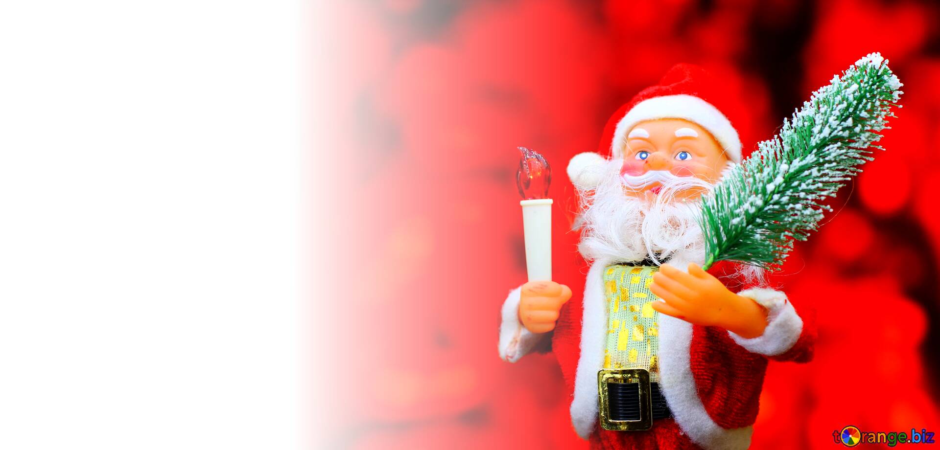 Download free picture Santa Claus christmas poster left side white on CC-BY  License ~ Free Image Stock  ~ fx №95001