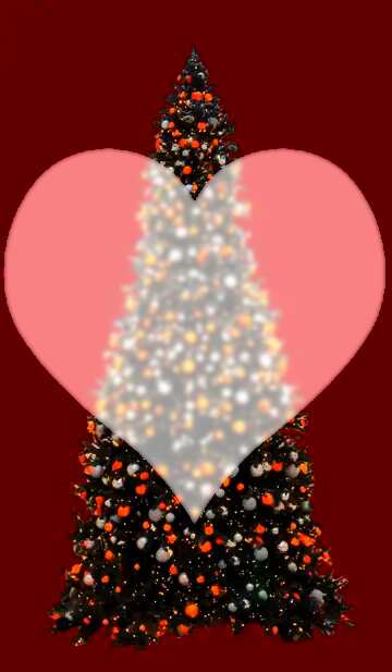 FX №98038 Christmas tree isolated a heart