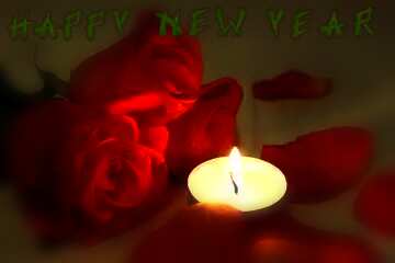 FX №98581 Romantic  night text happy new year